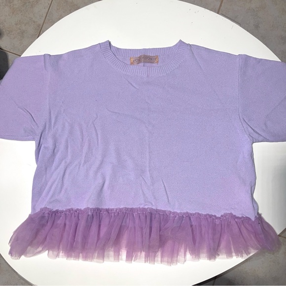 Lilac frilly tutu like knitwear - Picture 5 of 9